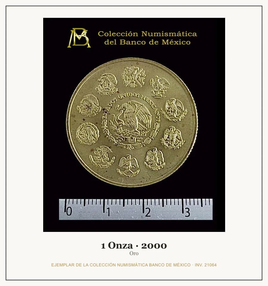 1 Onza · 2000 — Ejemplar de la Colección Numismática Banco de México, inv. 21064