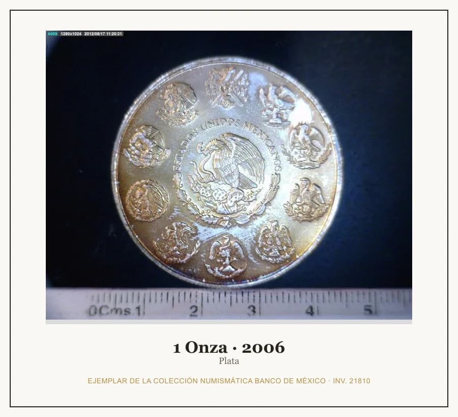 1 Onza · 2006 — Ejemplar de la Colección Numismática Banco de México, inv. 21810
