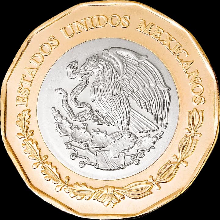 Anverso común — Escudo Nacional, canto dodecagonal
