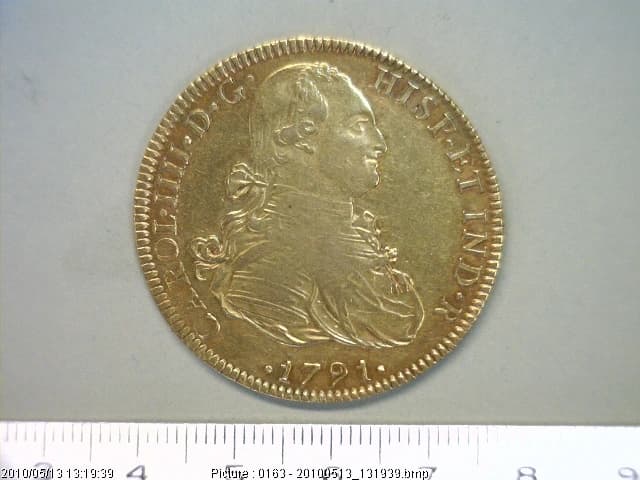 8-escudos-carlos-iv-1791-mexico-fm - anverso (Banxico)