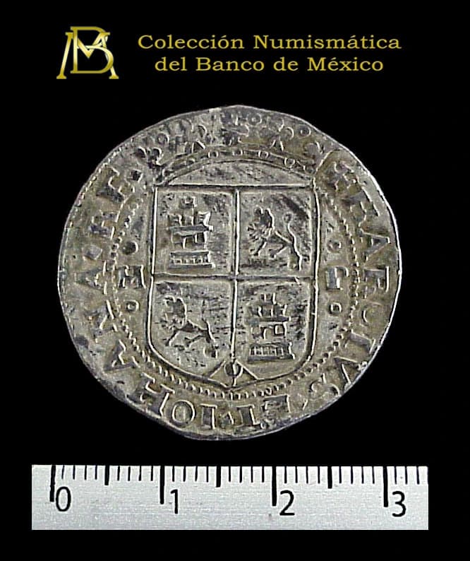 8-reales-felipe-ii-mexico - anverso (Banxico)